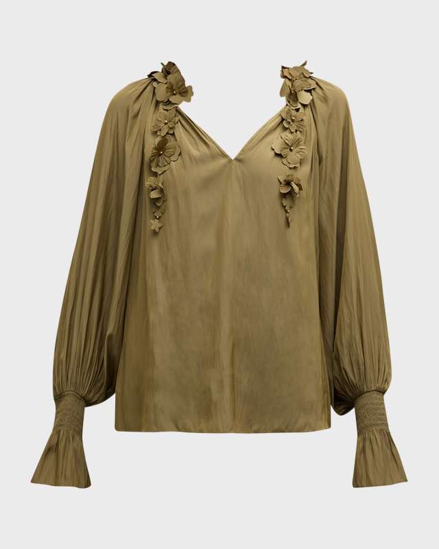 Emelia Floral Applique Blouse